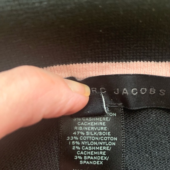 MARC BY MARC JACOBS 56%Silk 3% Cashmere Black OpenCardigan Long Sleeve Bottoms S - Picture 7 of 10